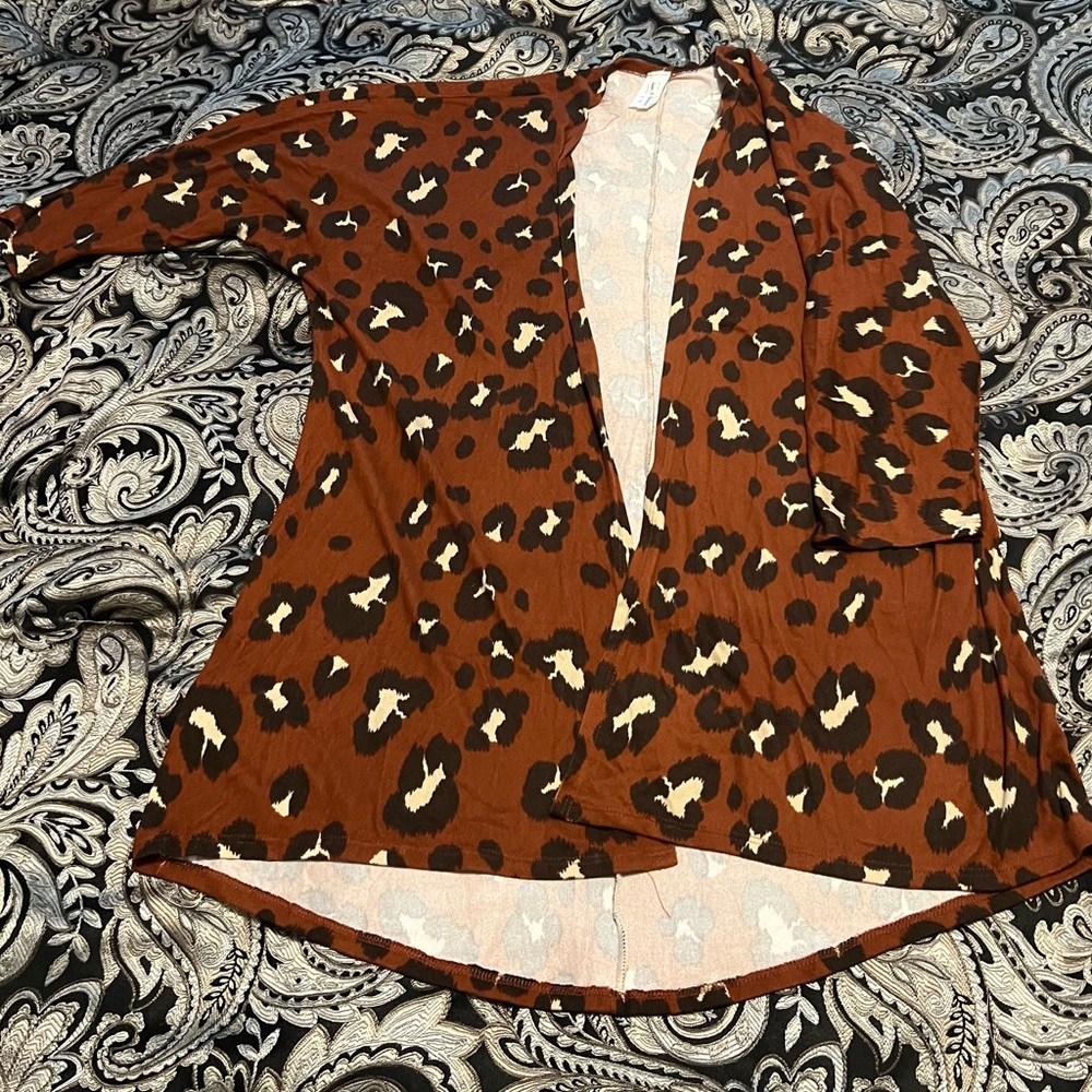 Leopard Print Knit Cardigan